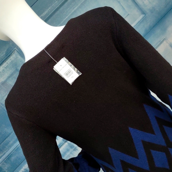 ANN TAYLOR Diamond Jacquard Cardigan Coatigan - Picture 9 of 17